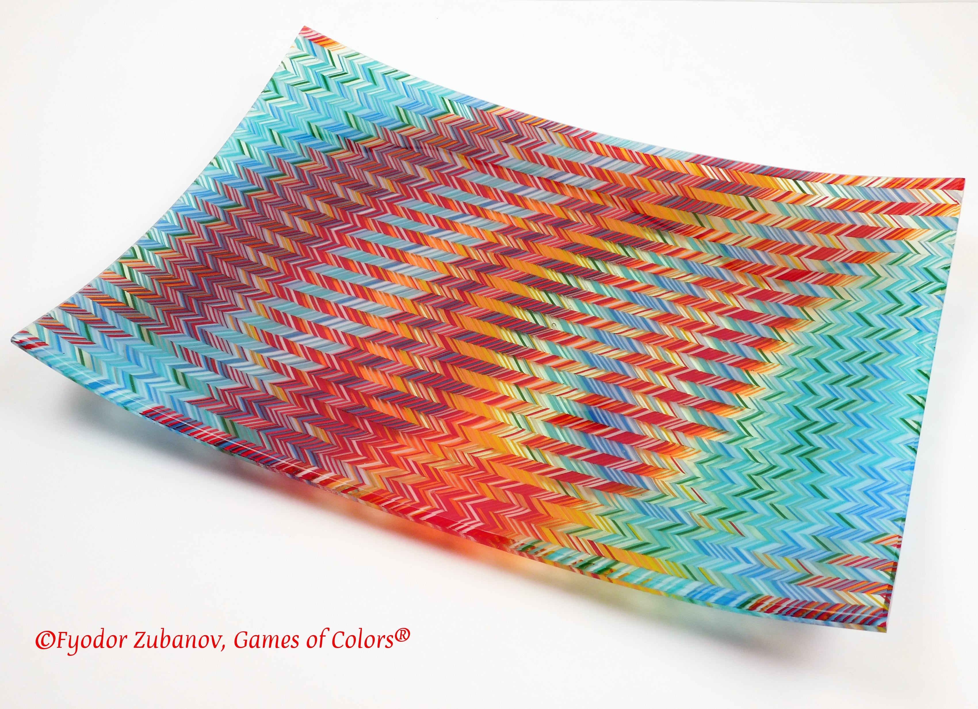 Fused Glass Plate Anabated aspiration