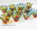 A set of 11 vessels Rainbow mesh