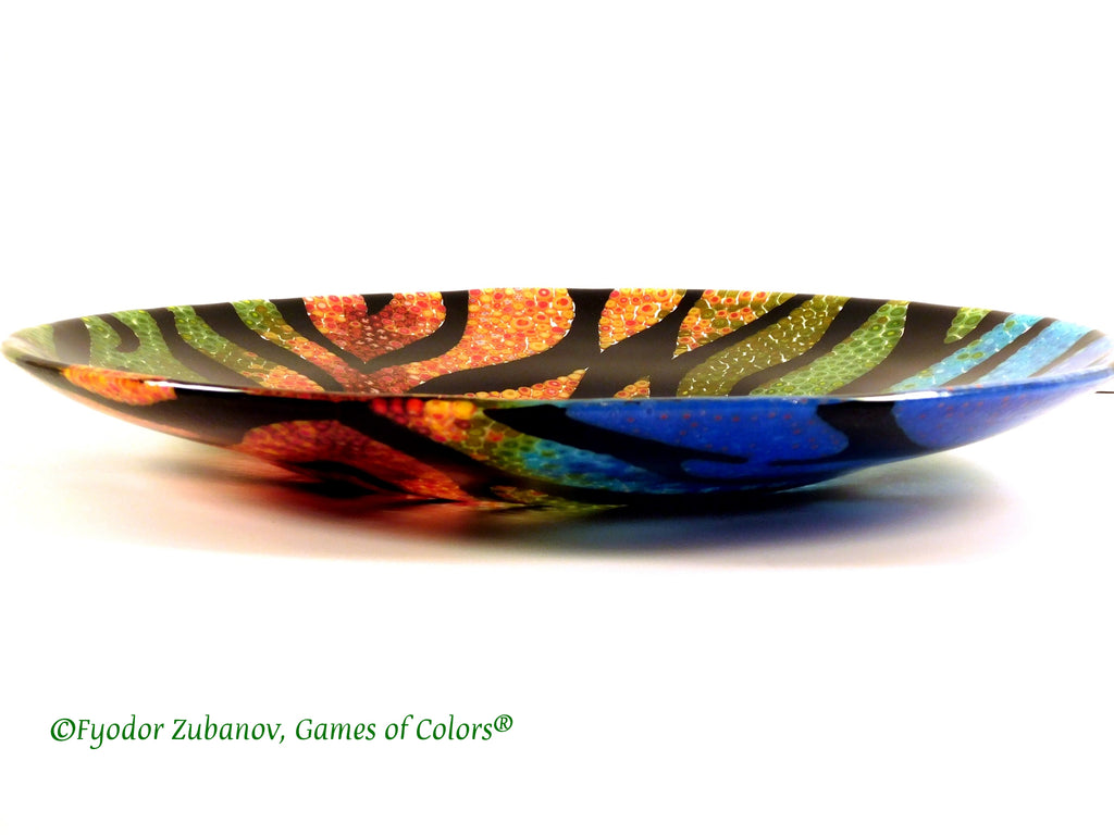 Fused Glass Plate Africa