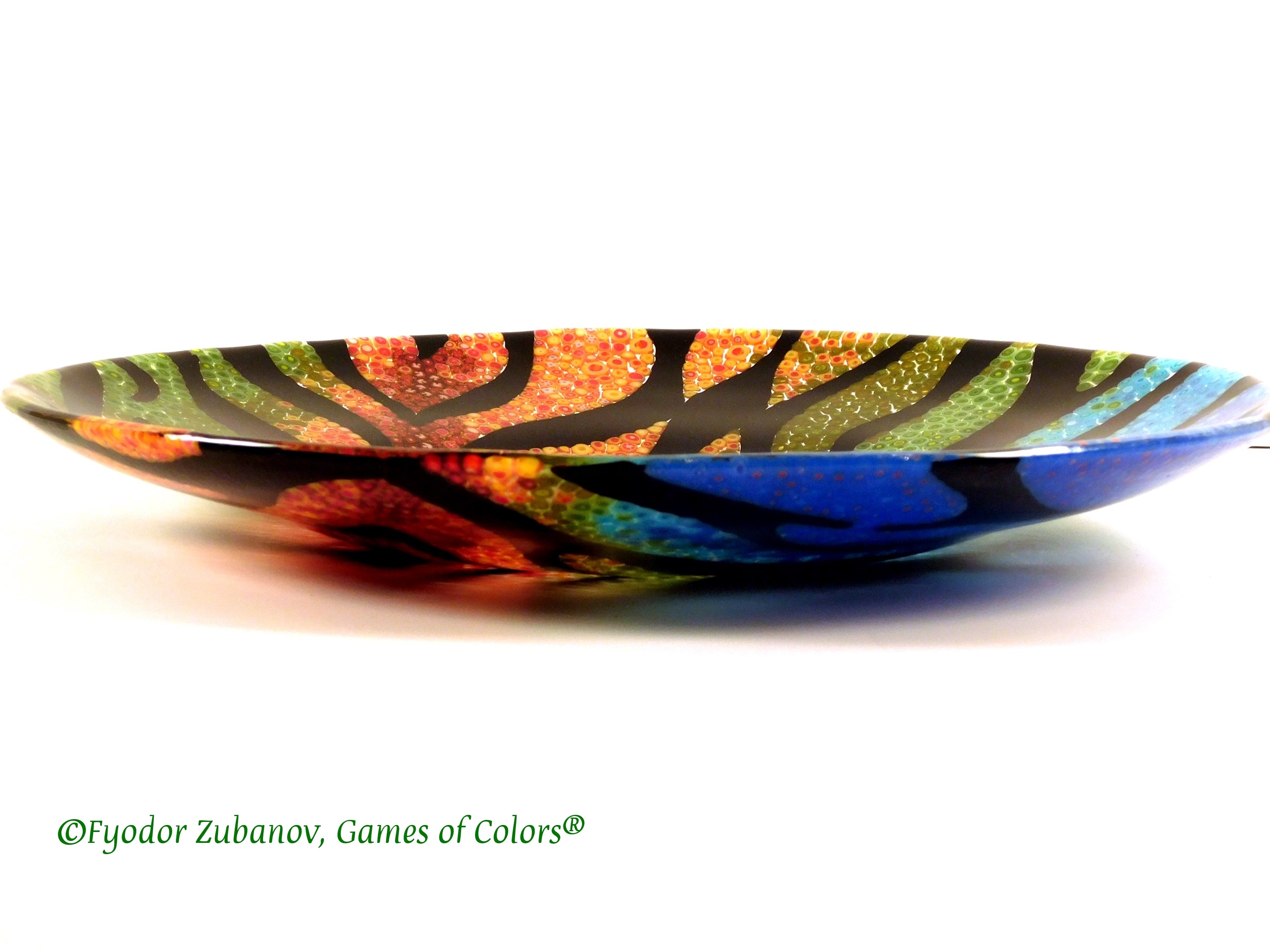 Fused Glass Plate Africa