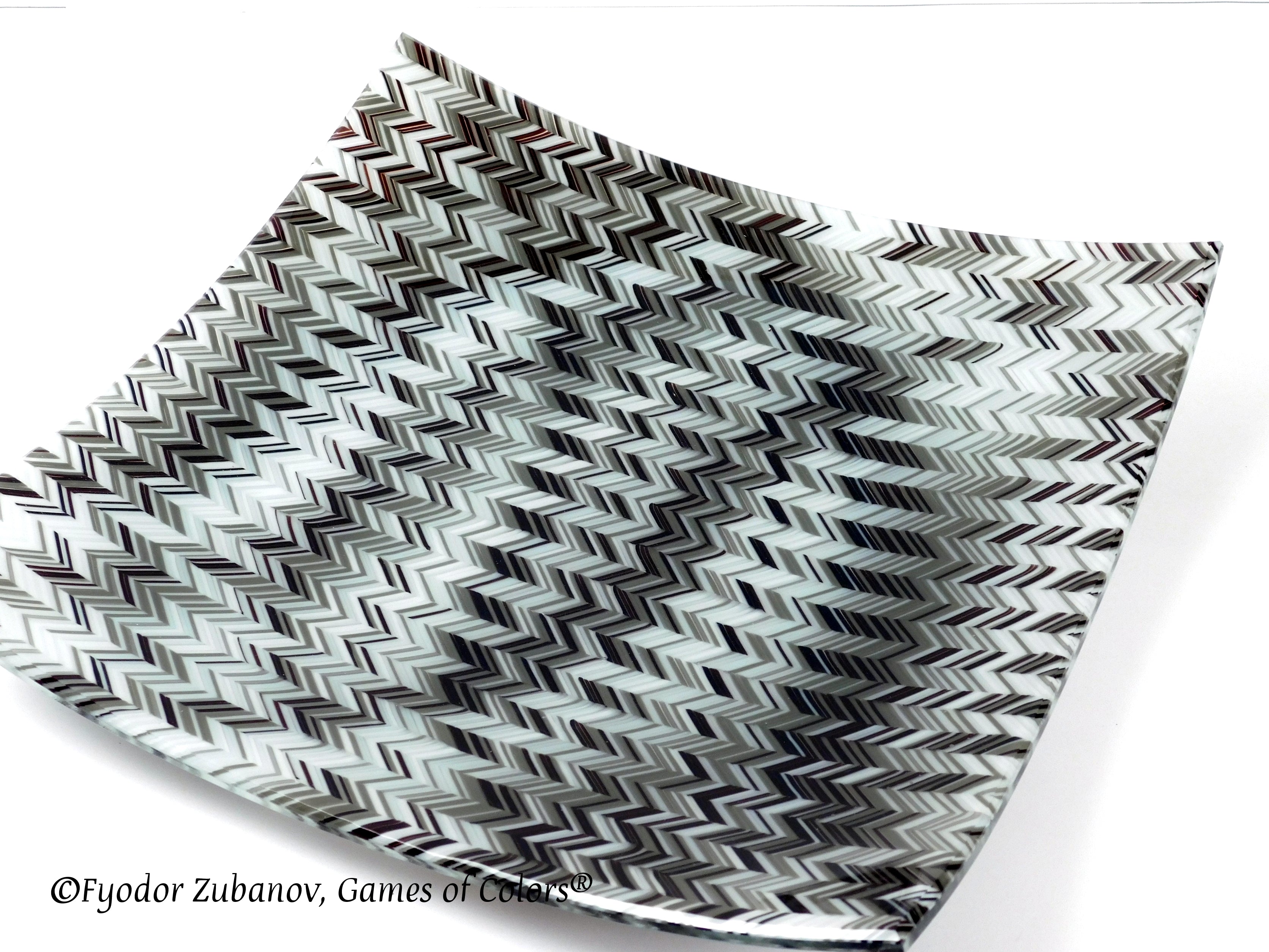 Fused Glass Plate Frozen Beauty