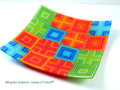 Fused Glass Plate Summer Waltz