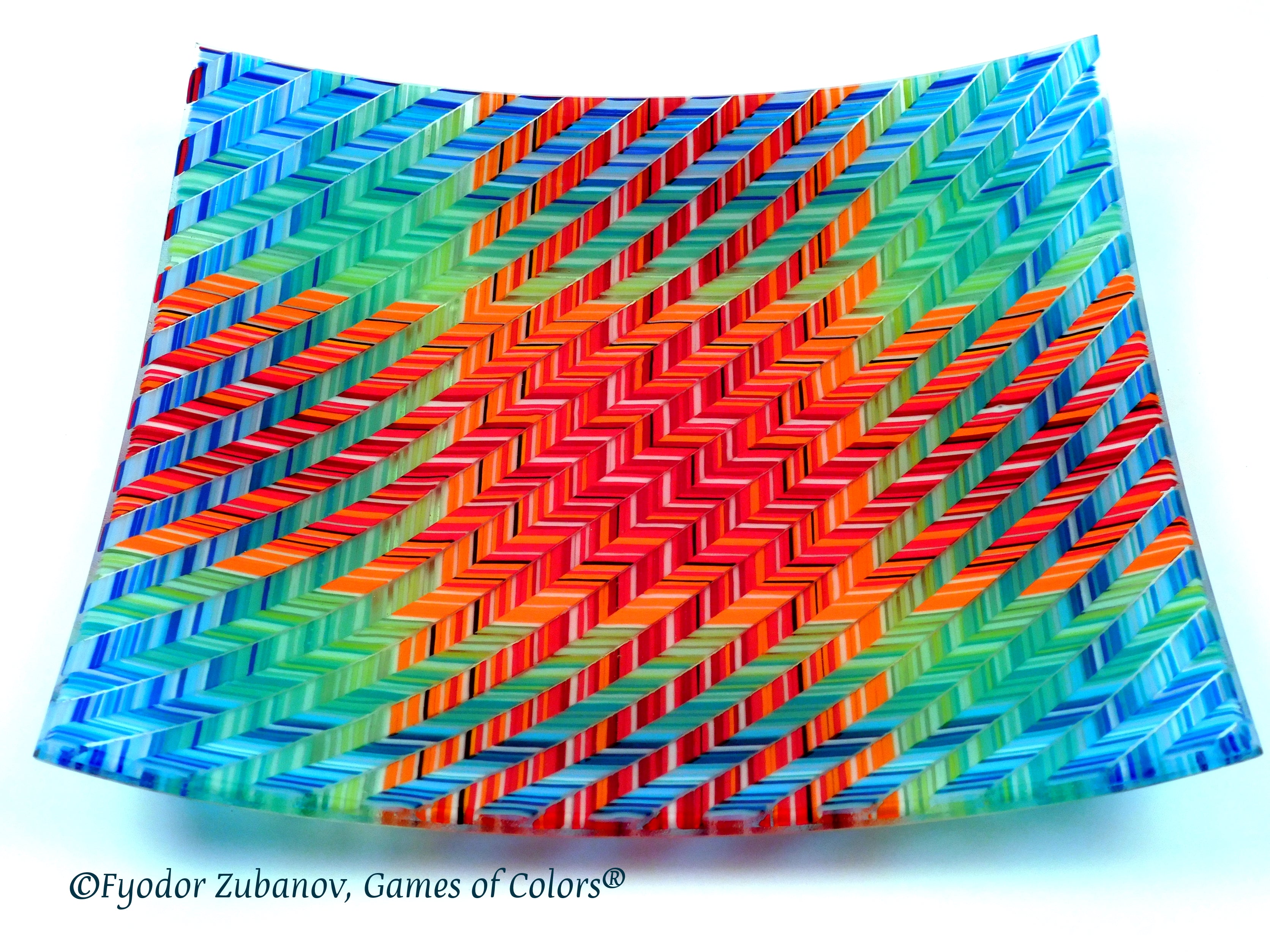 Fused Glass Plate Molten Ice