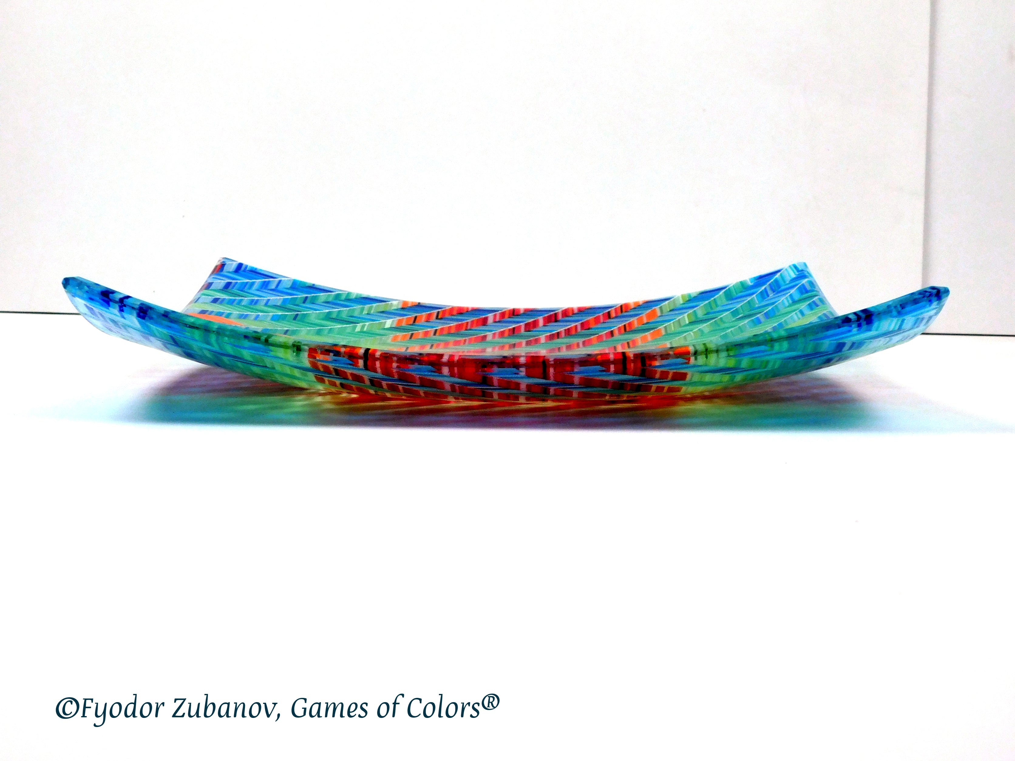 Fused Glass Plate Molten Ice