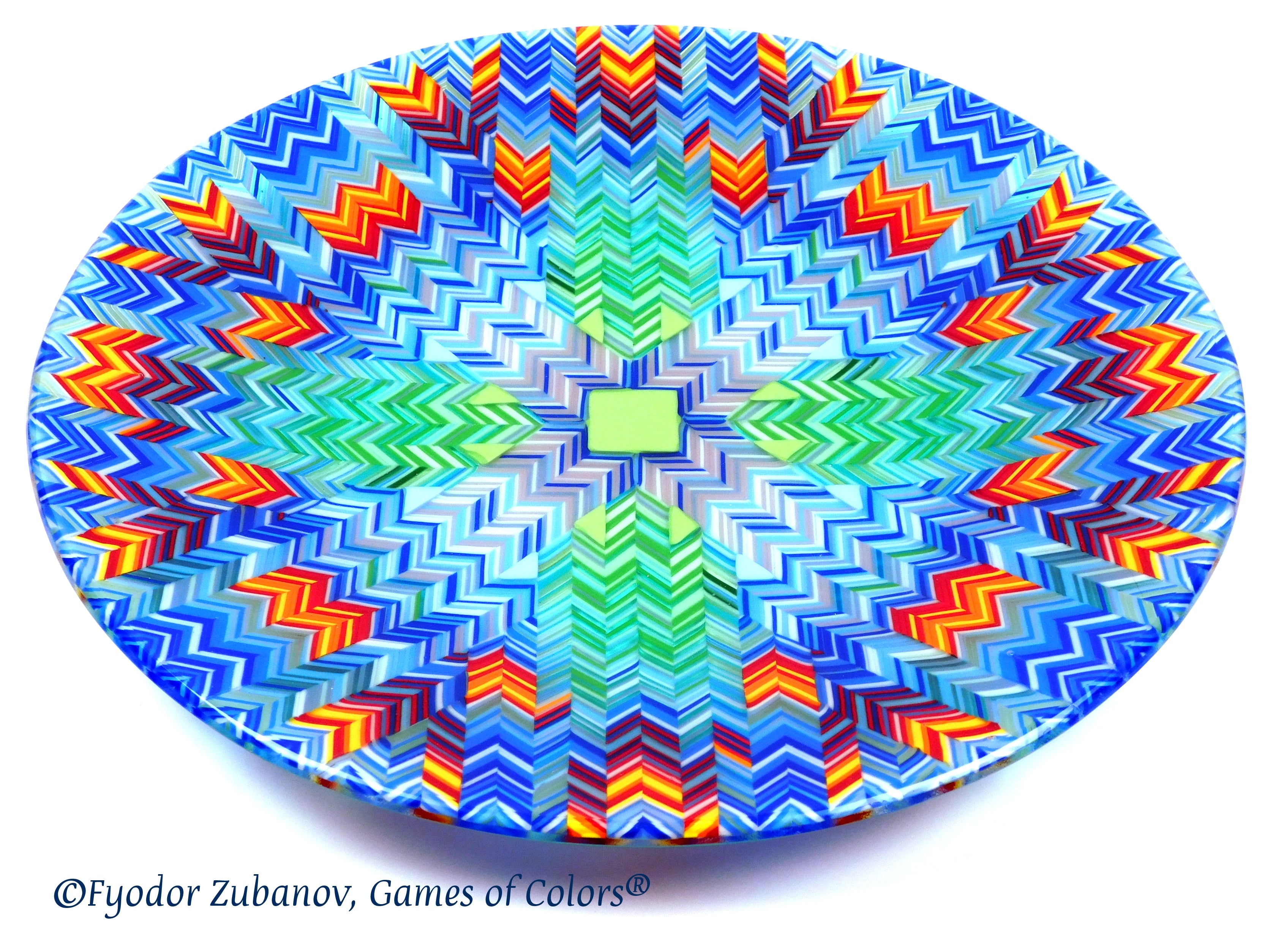Fused Glass Plate Green Energy
