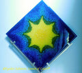 A decorative glass wall panel "Yellow splash"
