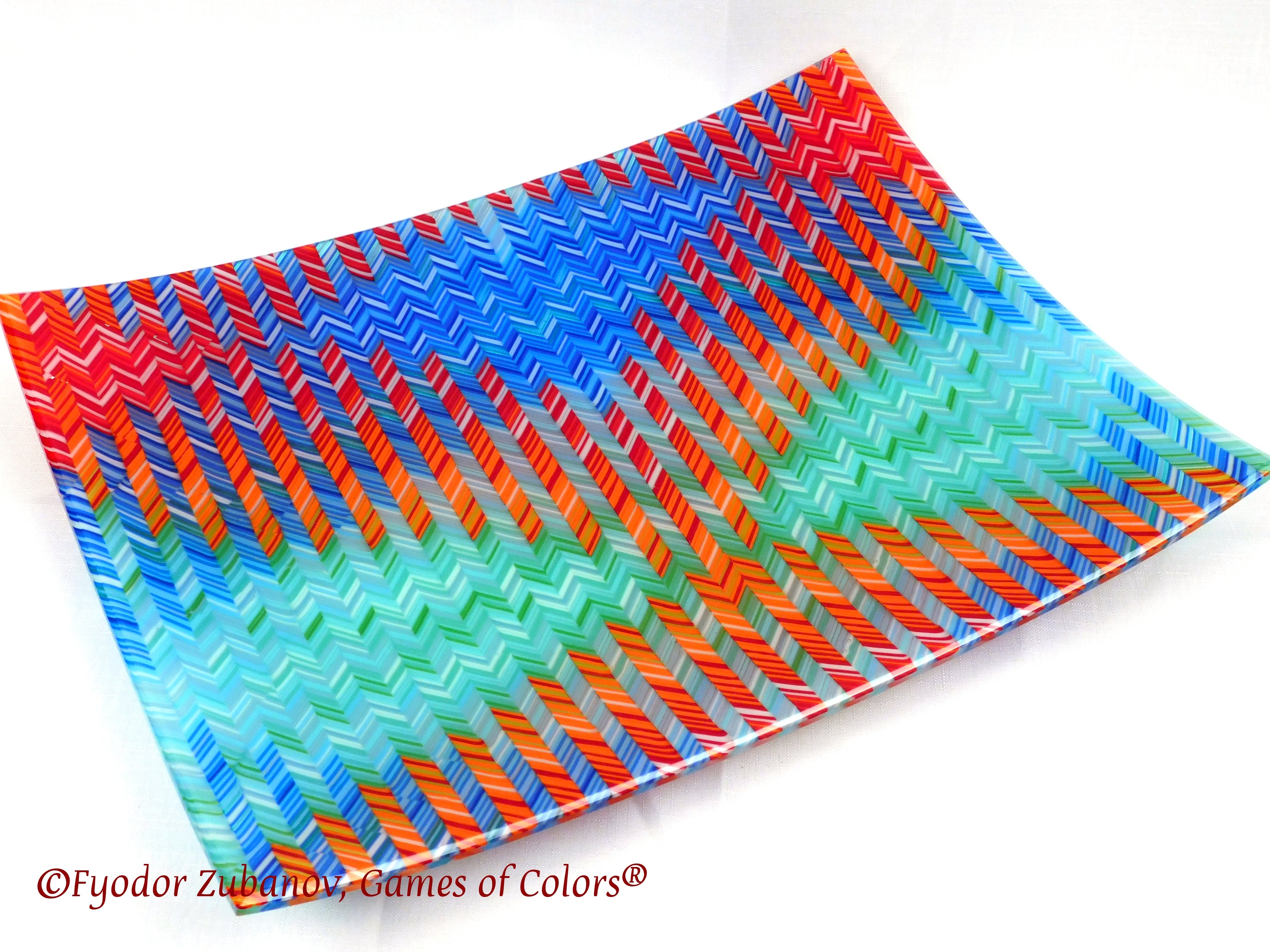 Fused Glass Plate Eagle