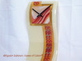 Wall clock Chevrons stream. Red Gold