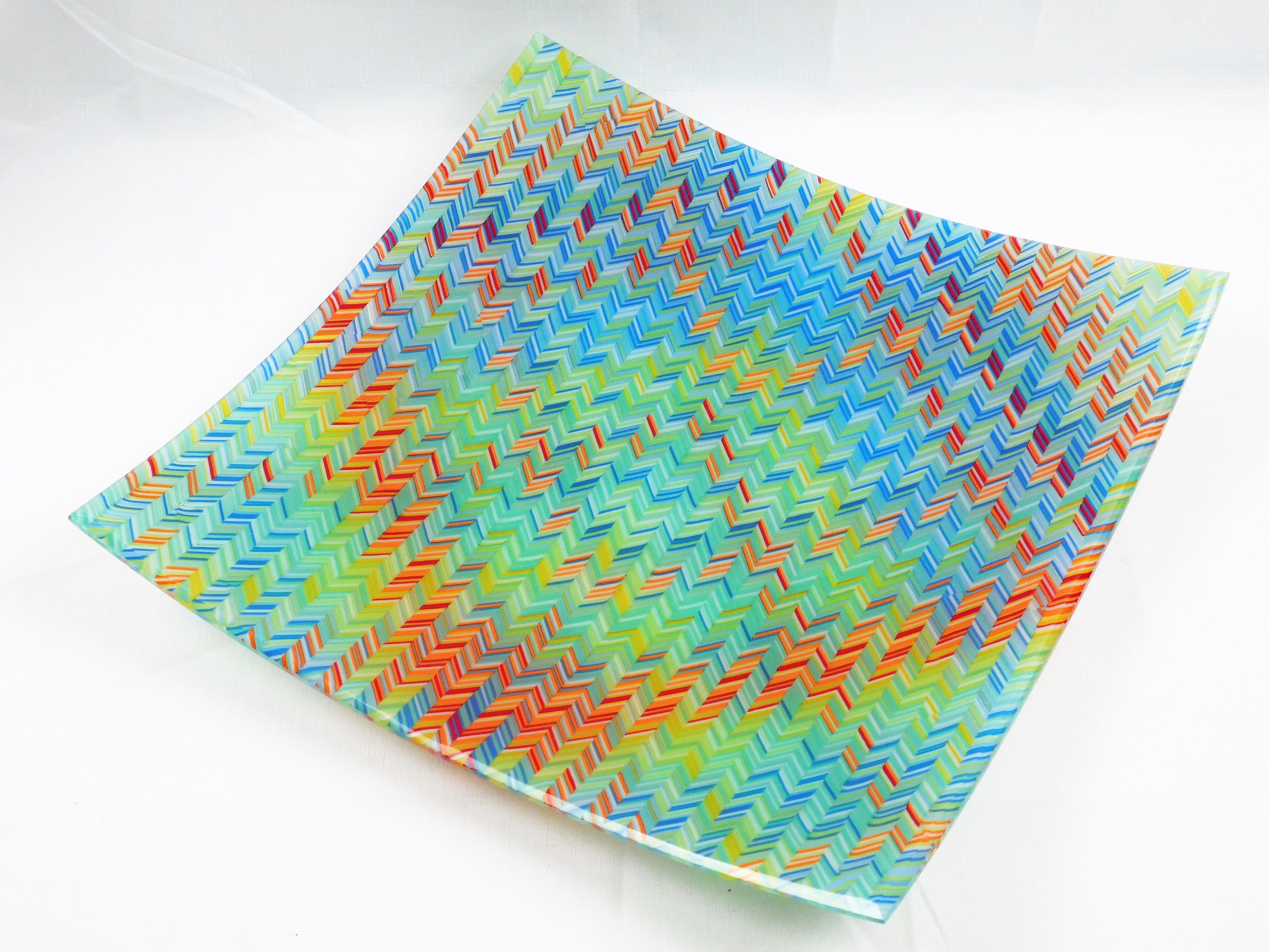 Fused Glass Plate Summer Evening