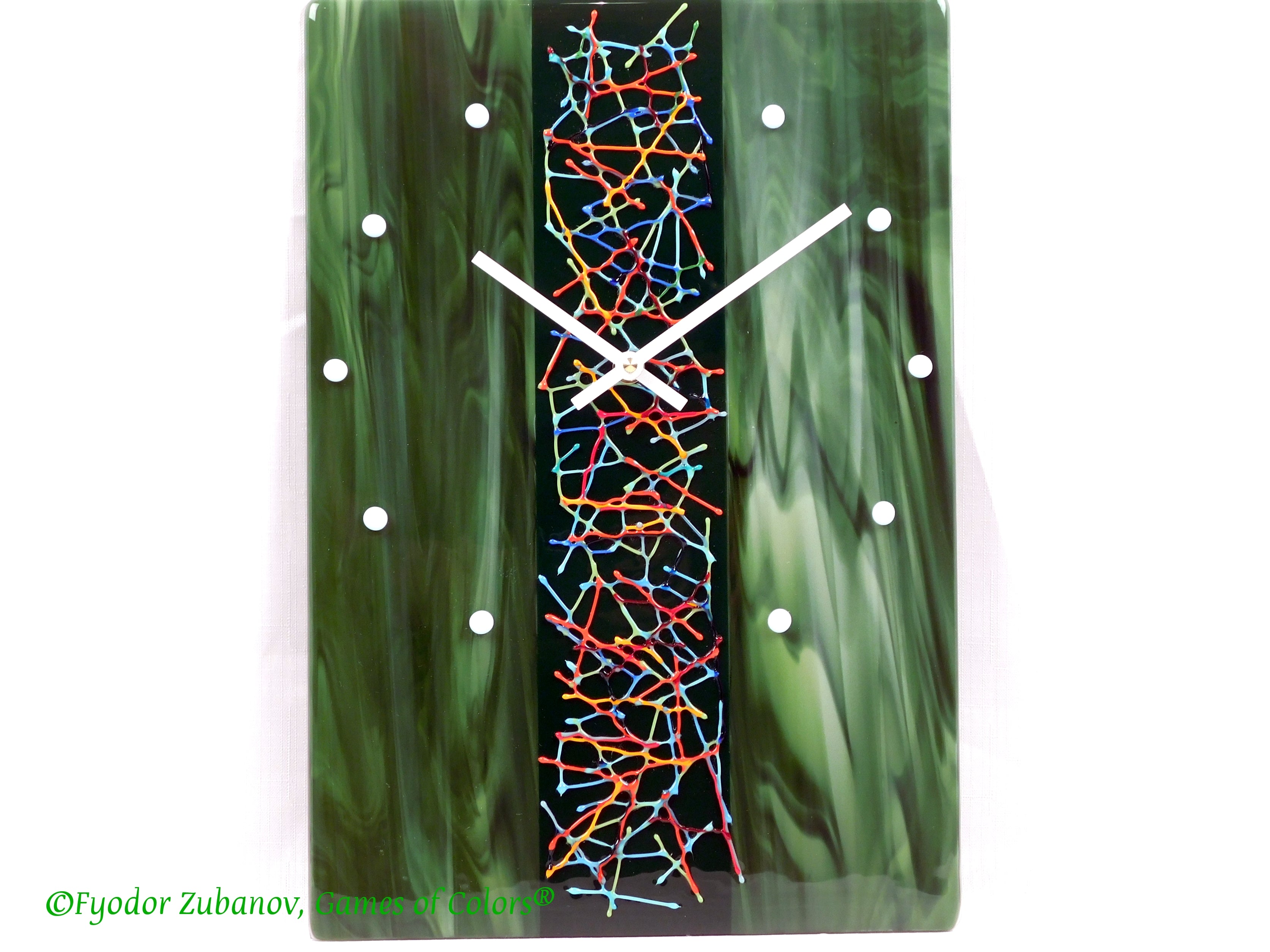 Wall clock Fairy web. Forest