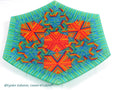 Fused glass plate Fireworks
