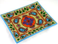 Fused Glass Plate Paisley