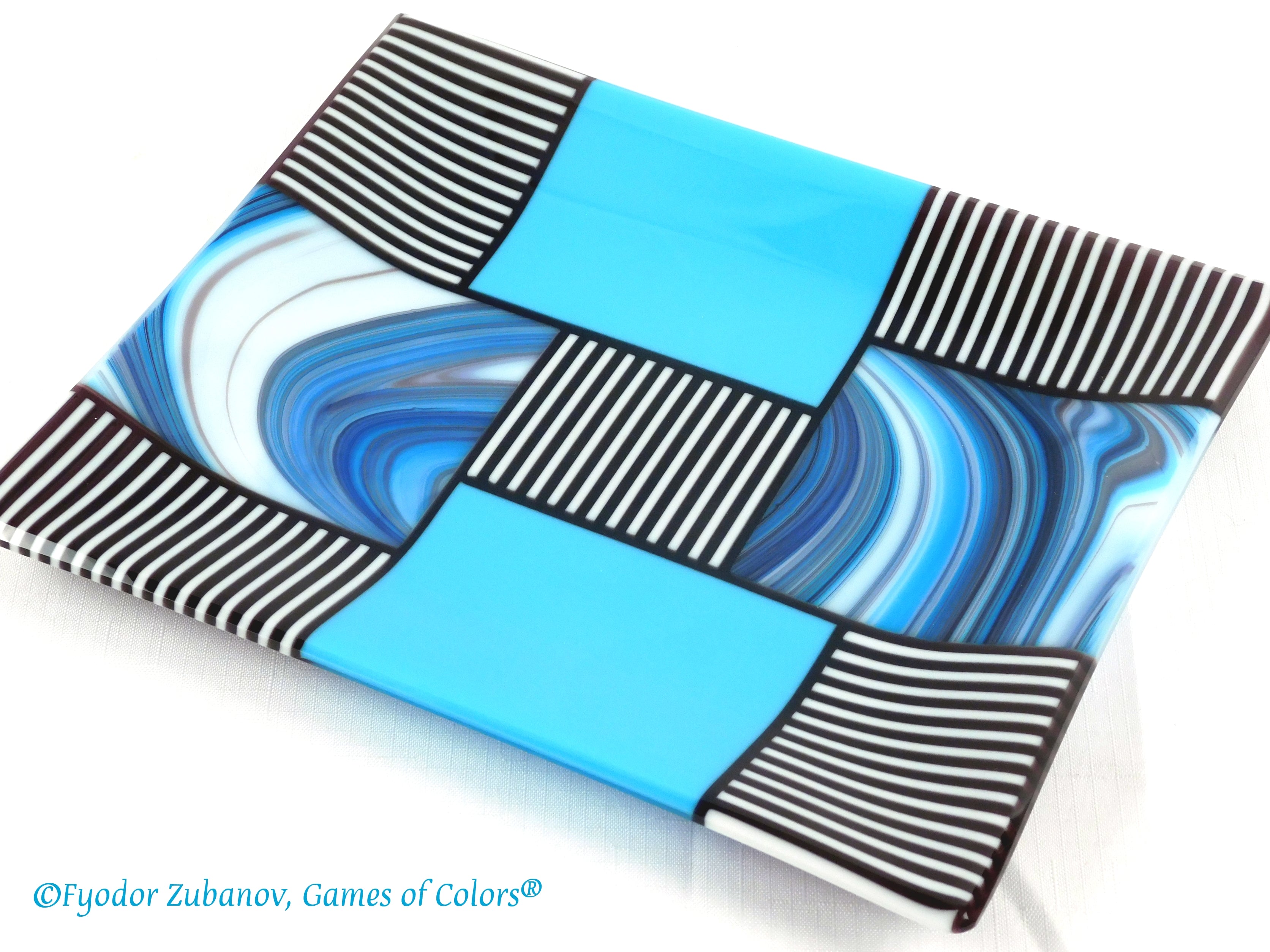 Fused glass plate Vortex