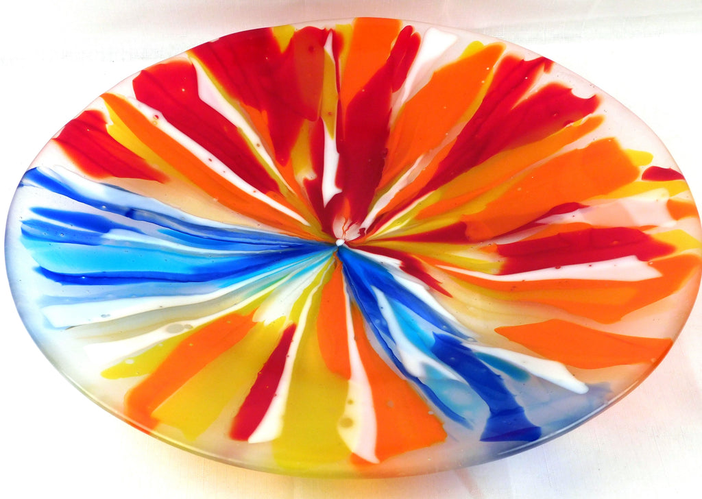 Fused glass plate Oriental Bazaar