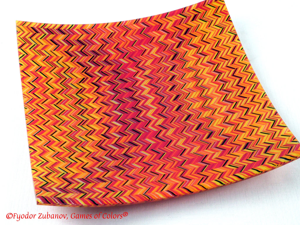 Fused glass plate Fall colors