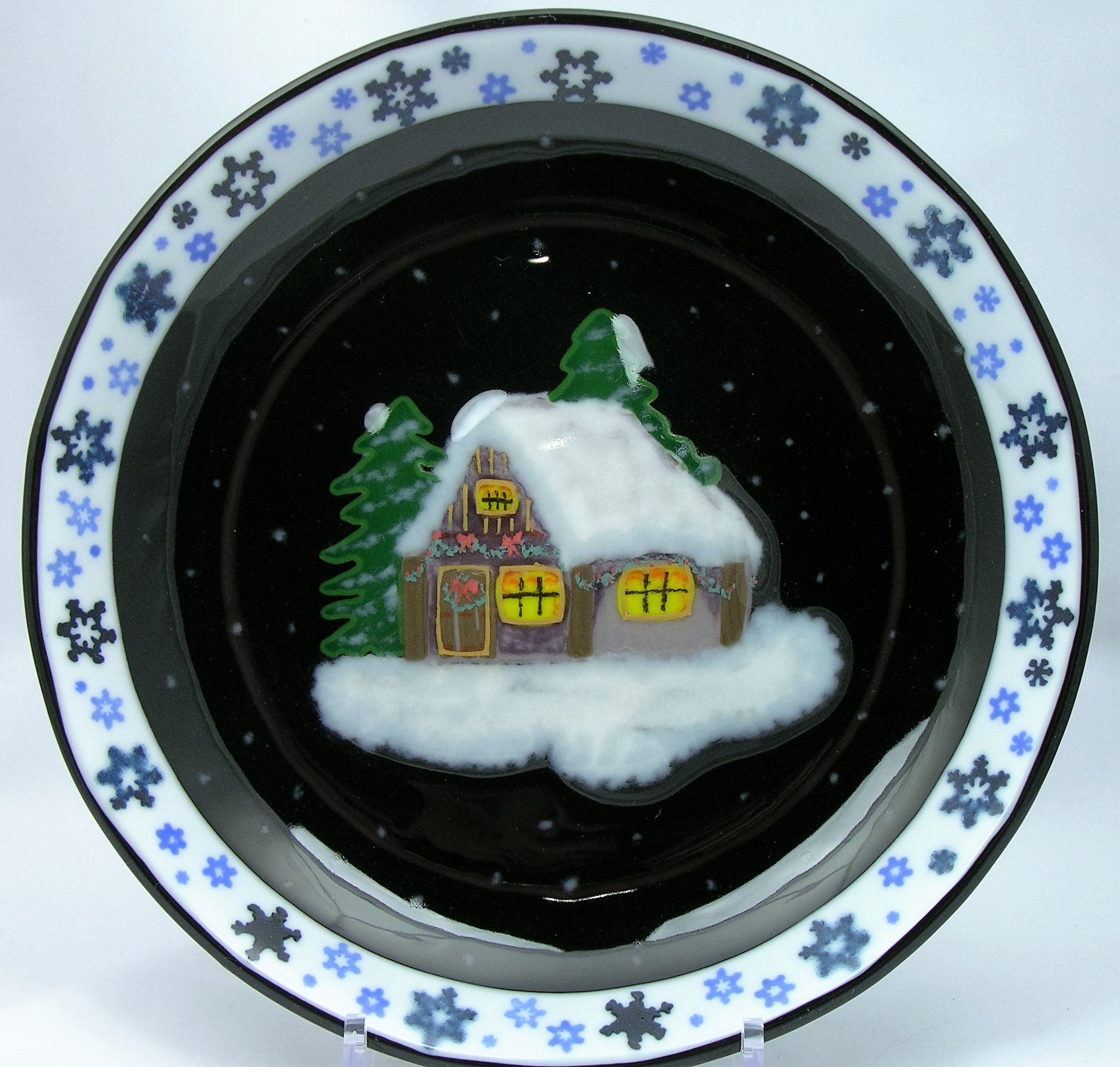 Fused Glass Plate New Year