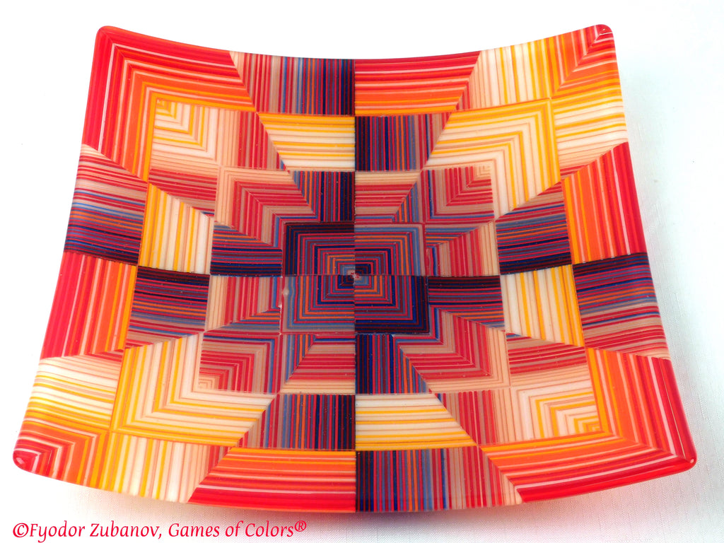 Fused glass plate Hyperspace
