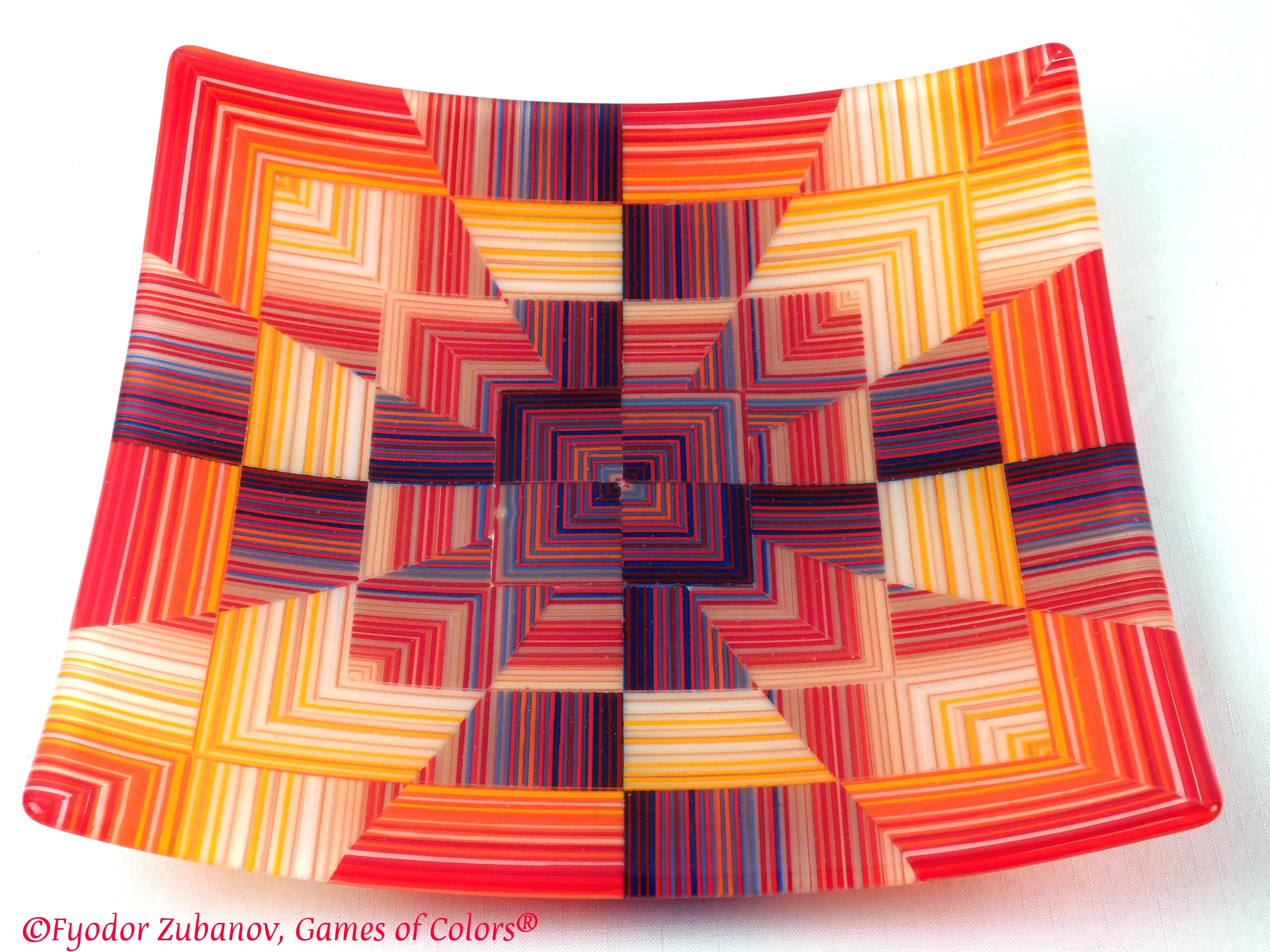 Fused glass plate Hyperspace