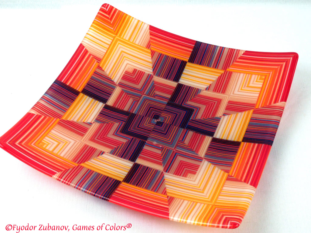 Fused glass plate Hyperspace