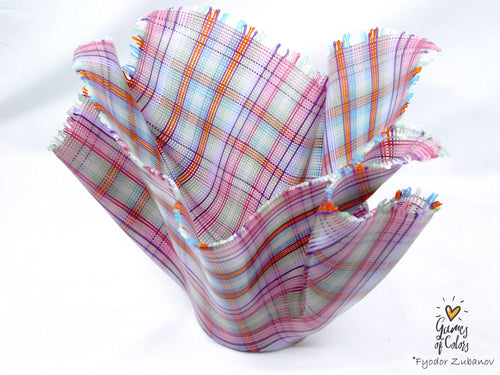 A sculptural glass vase Windy Day: Dawn flutter