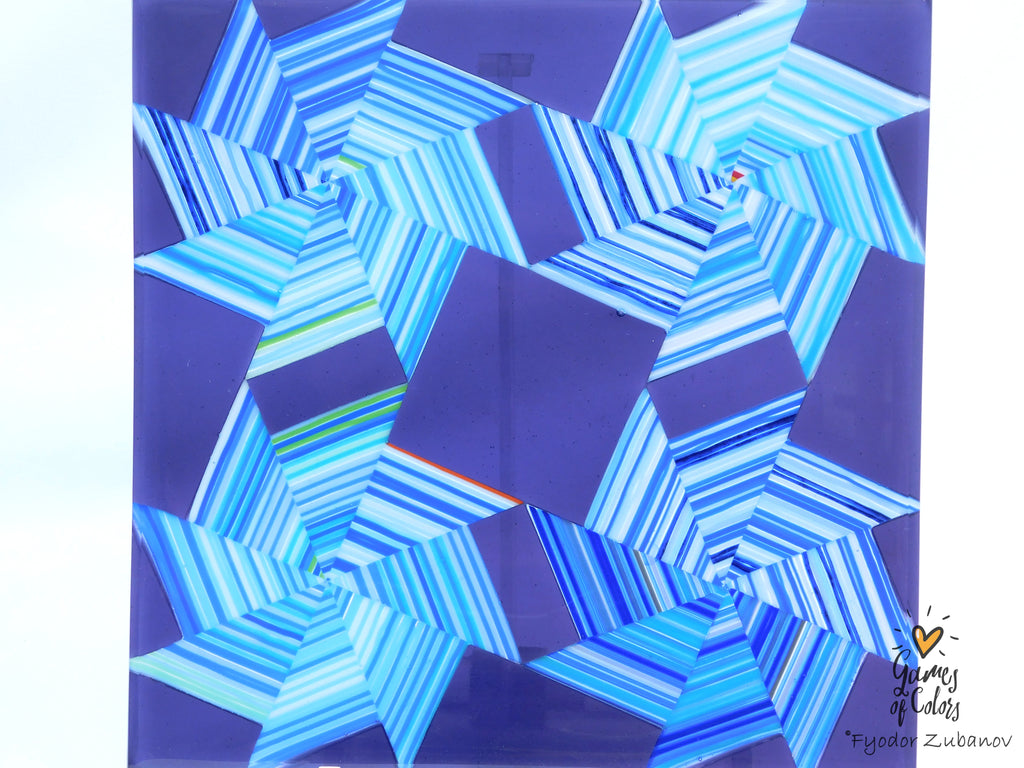 Vortex Bloom plate—Cool Spiral Harmony