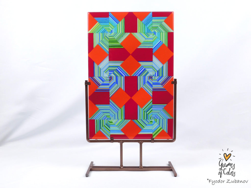 Glass sun catcher Vortex Bloom: Multiverse