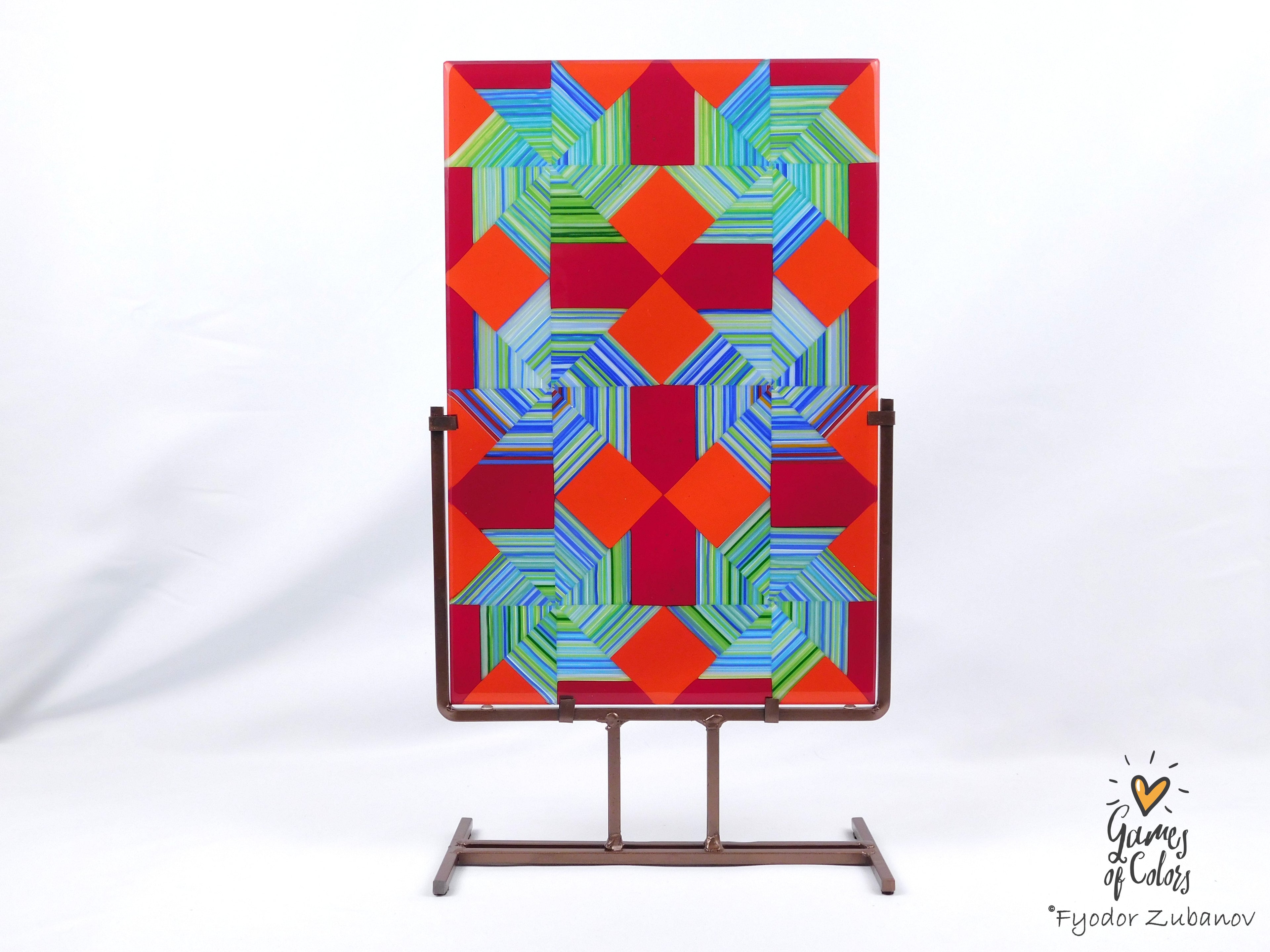 Glass sun catcher Vortex Bloom: Multiverse