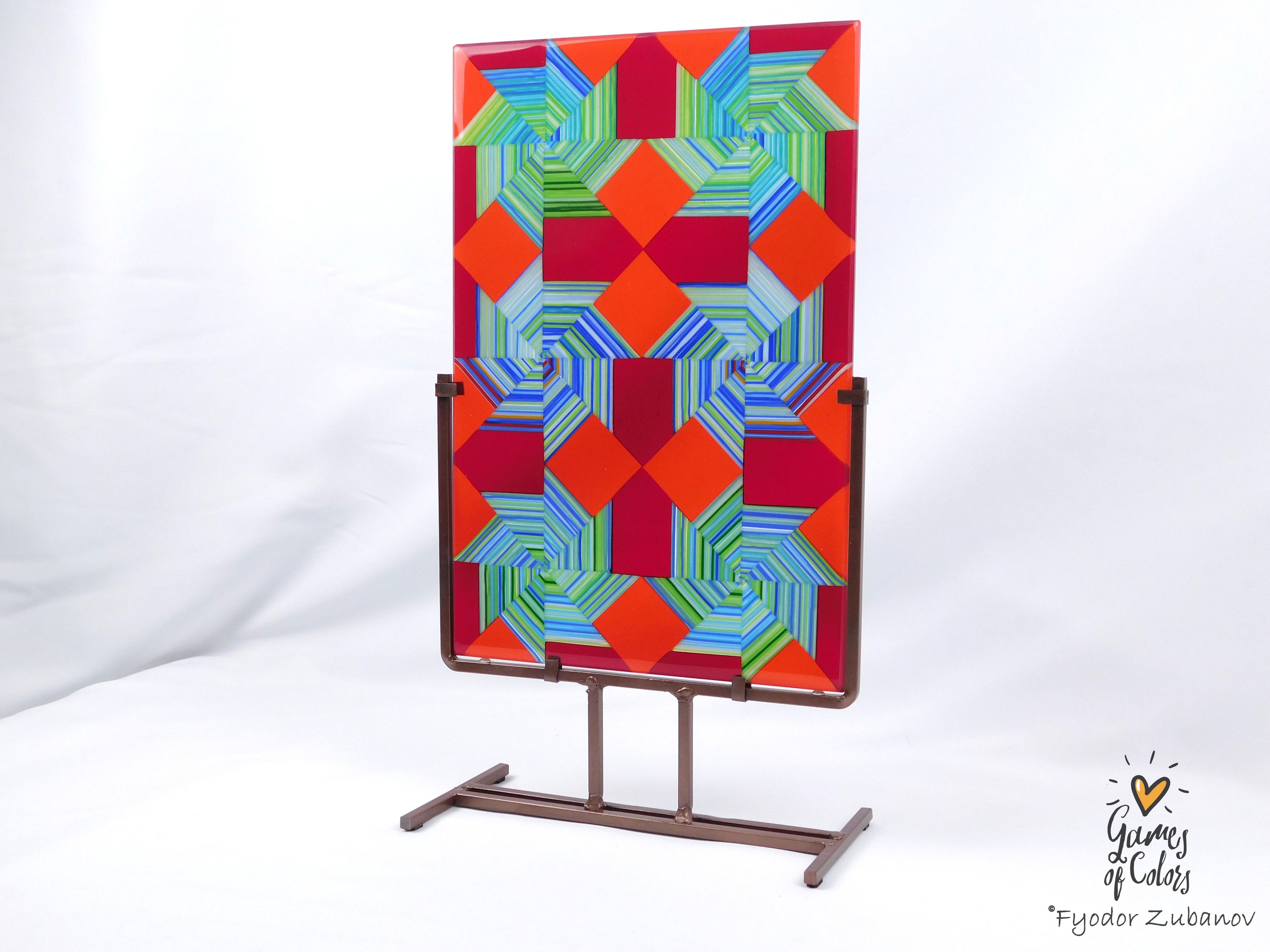 Glass sun catcher Vortex Bloom: Multiverse
