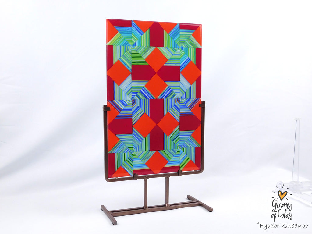 Glass sun catcher Vortex Bloom: Multiverse