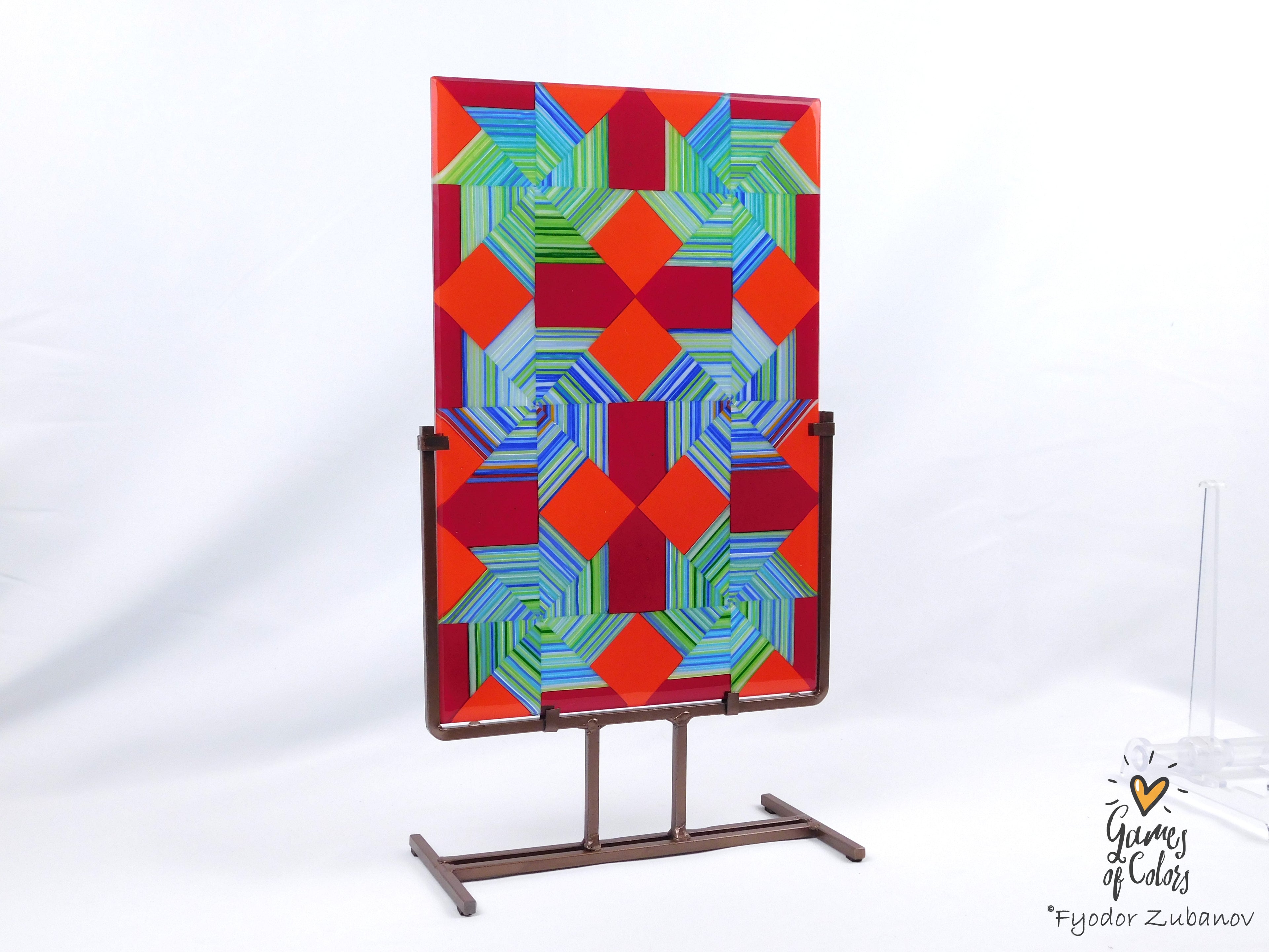 Glass sun catcher Vortex Bloom: Multiverse