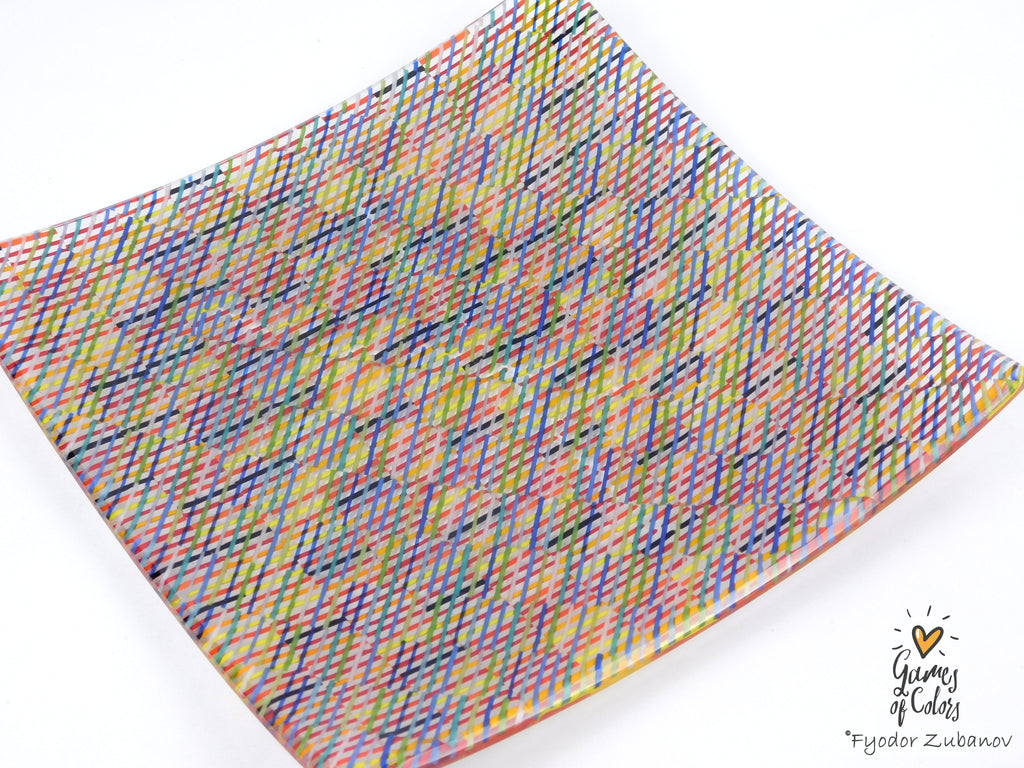 Diagonal Twill Reverie plate
