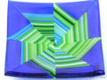 Vortex Bloom plate—Sapphire Drift