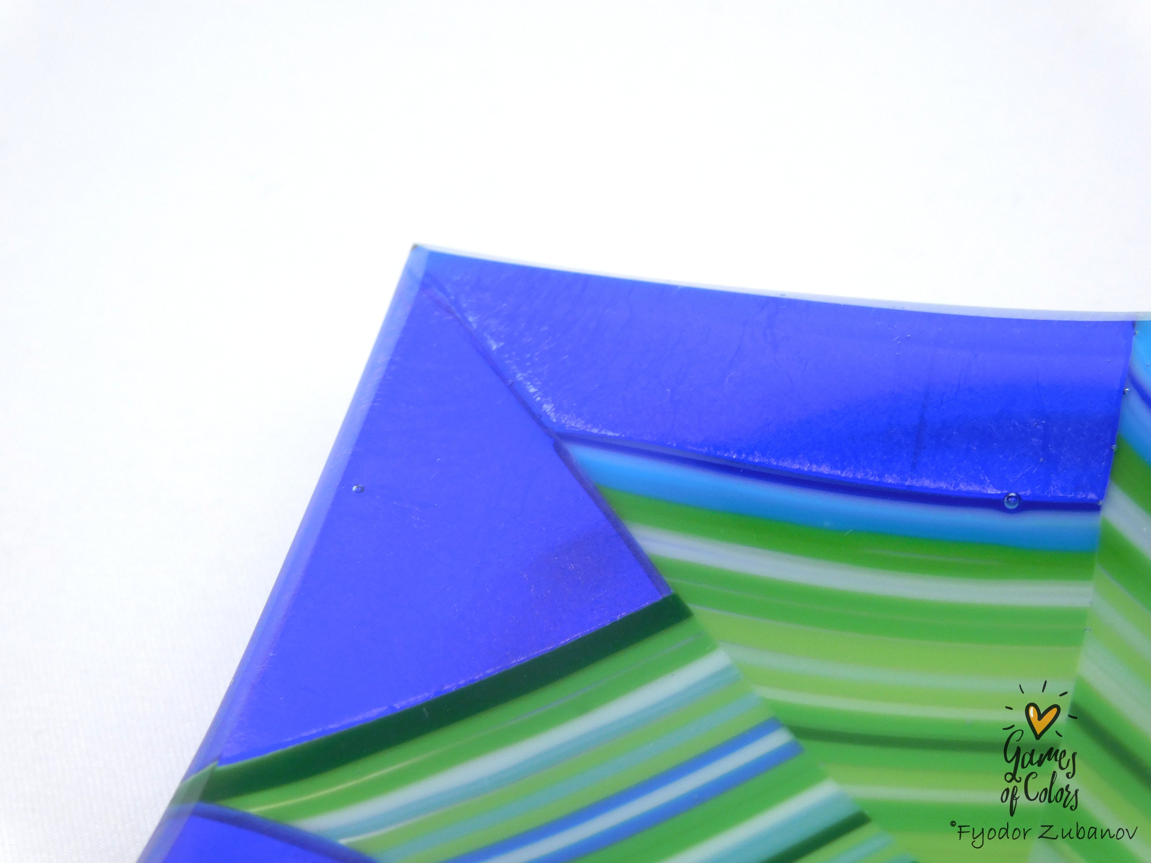 Vortex Bloom plate—Sapphire Drift