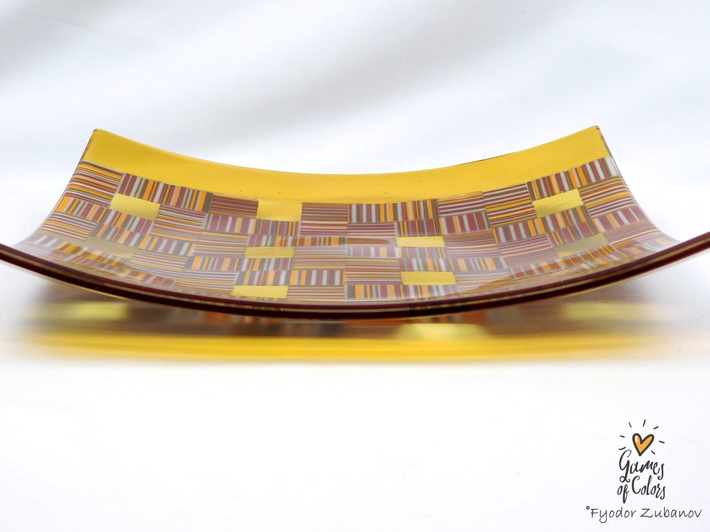 Warm Weave Mosaic - decorative plate