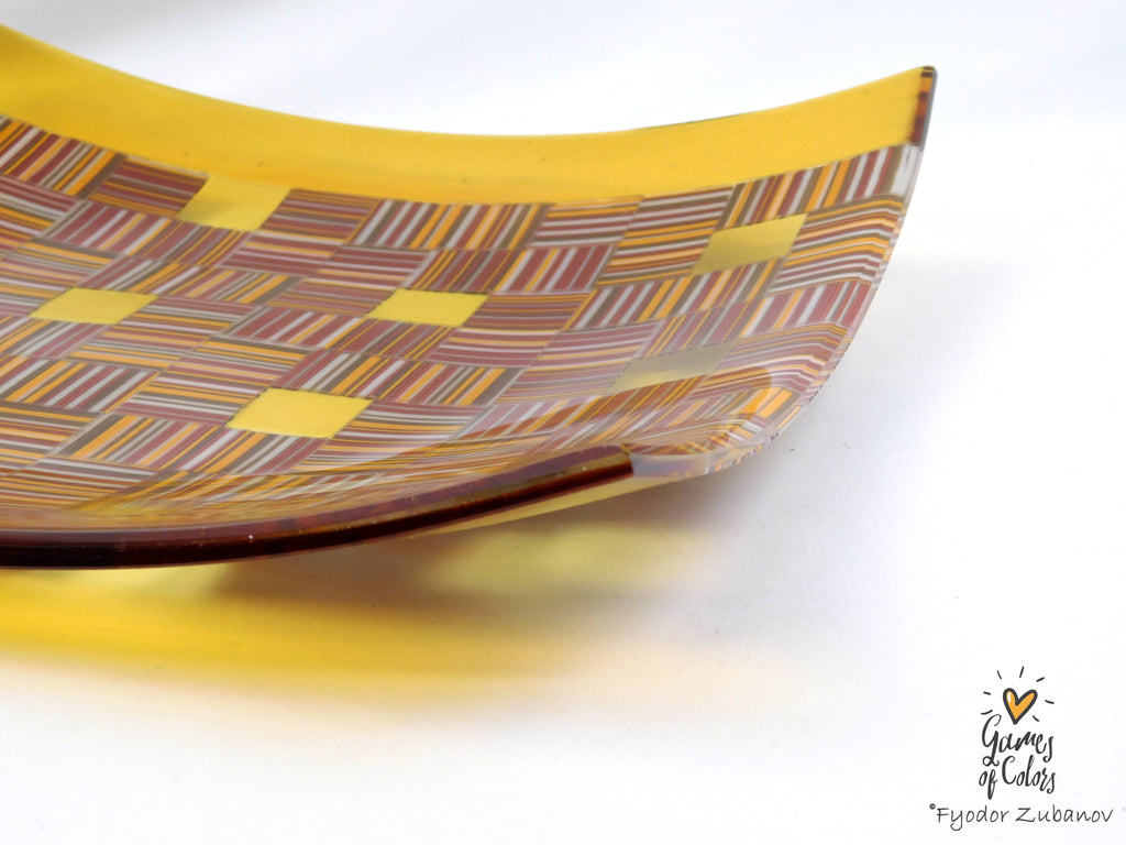Warm Weave Mosaic - decorative plate