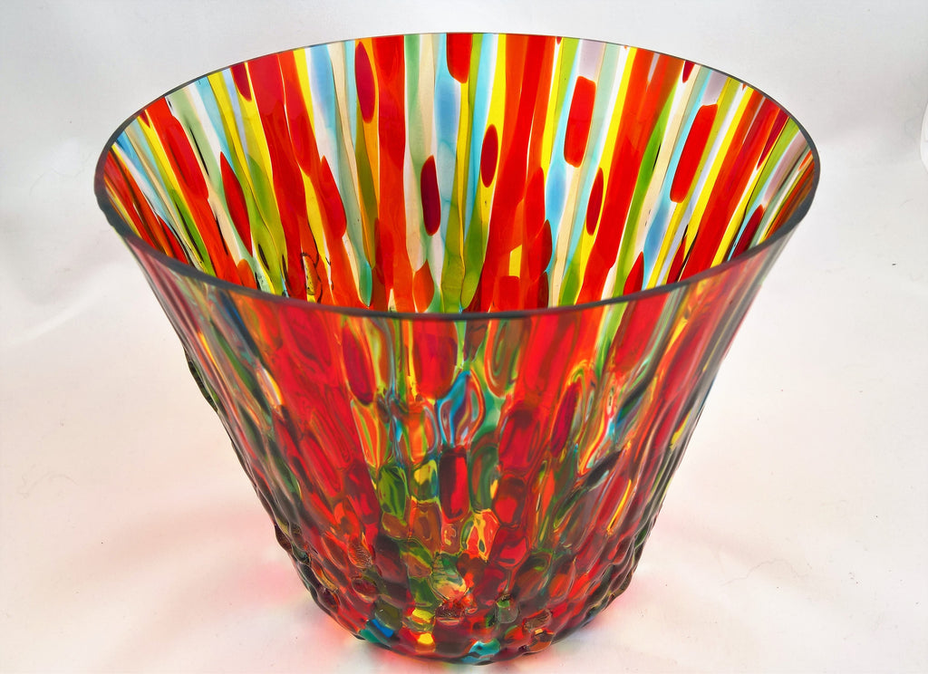 A wide vase for flowers