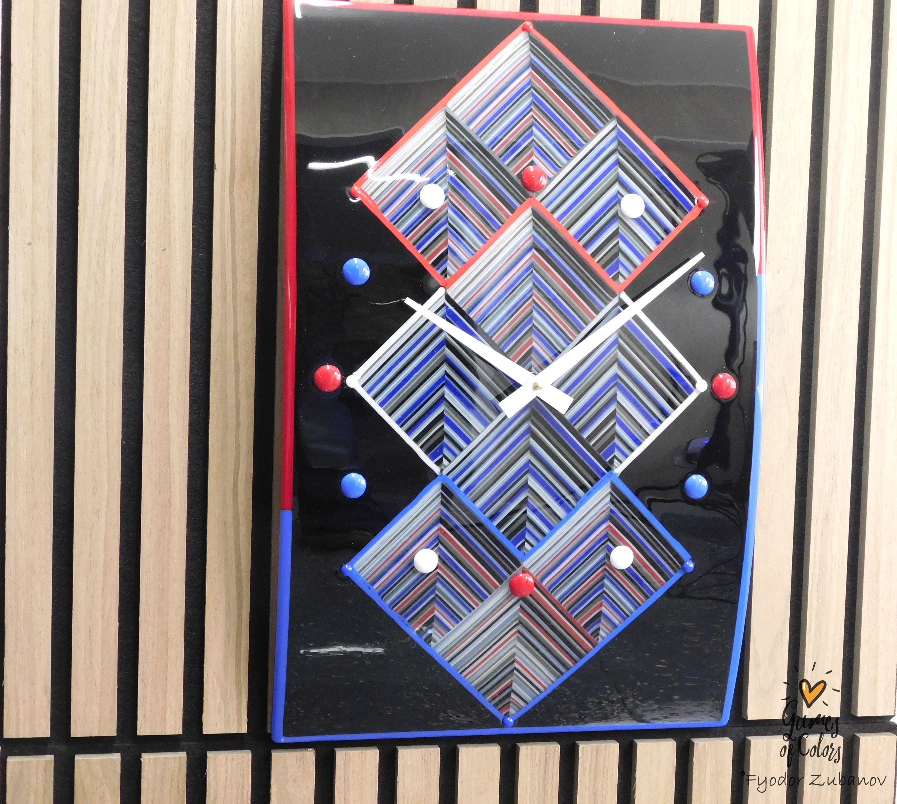 A decorative wall clock "Time wells"; Rectangular; quartz clock; battery powered; memorable gift