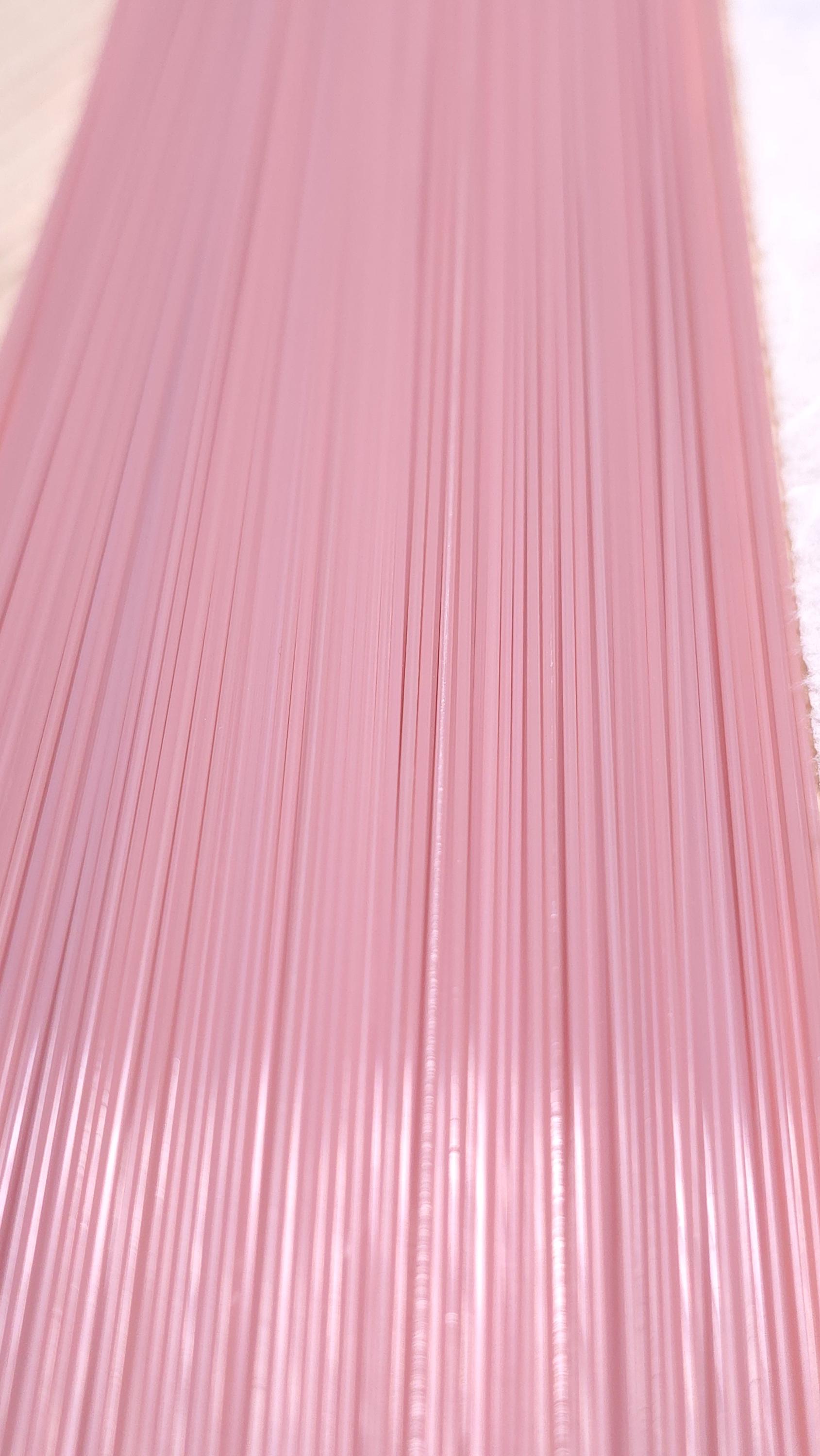 COE96 straight glass stringers, 1mm, Old Pink Rose Opal, R-150