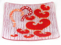 Flying Hearts Glass Plate: Valentine's Day Decor (8x8 inches)
