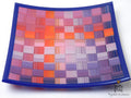 A Decorative Fused Glass Plate "Purple Sunset"; Art Glass; Centerpiece