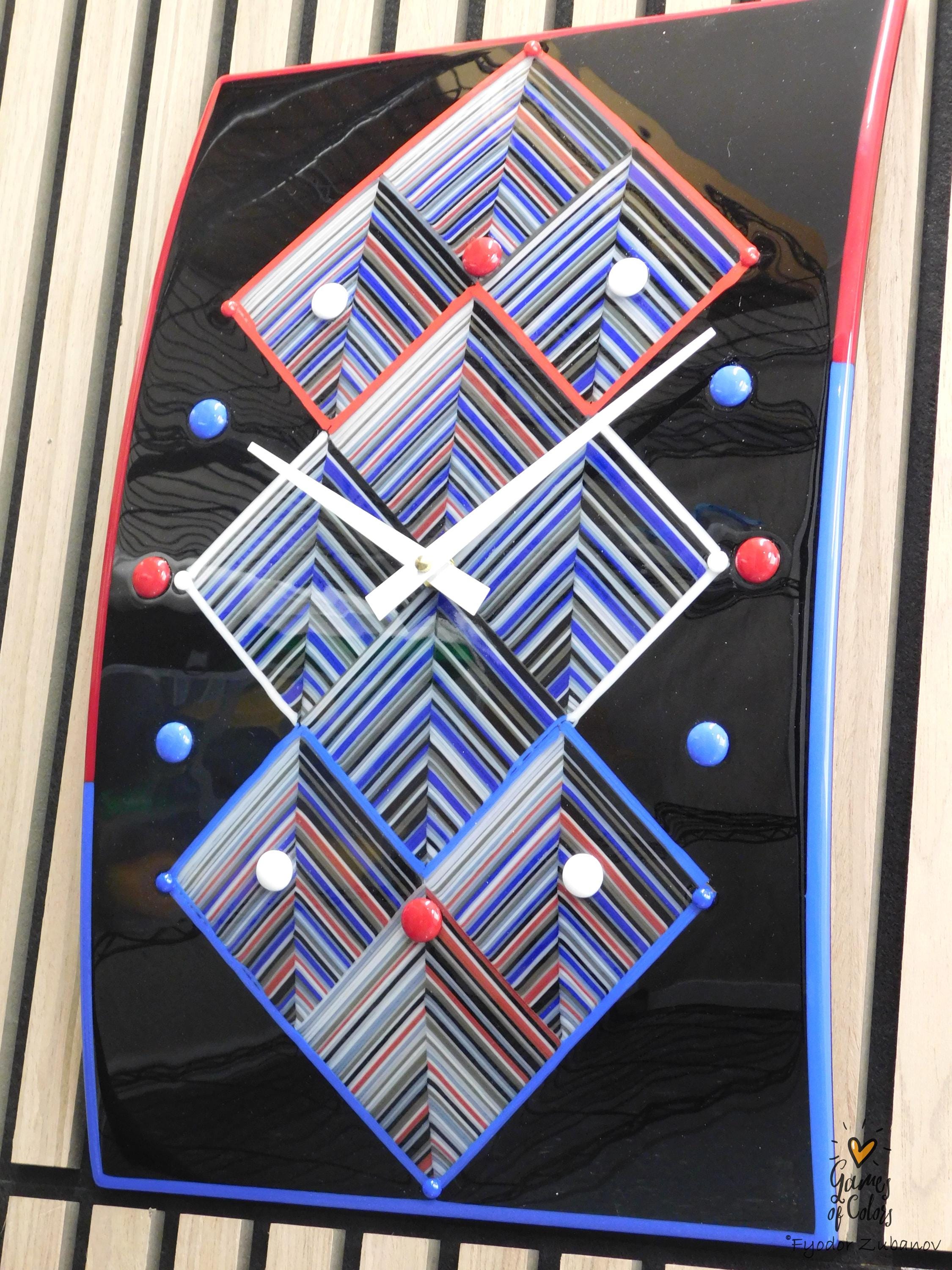 A decorative wall clock "Time wells"; Rectangular; quartz clock; battery powered; memorable gift