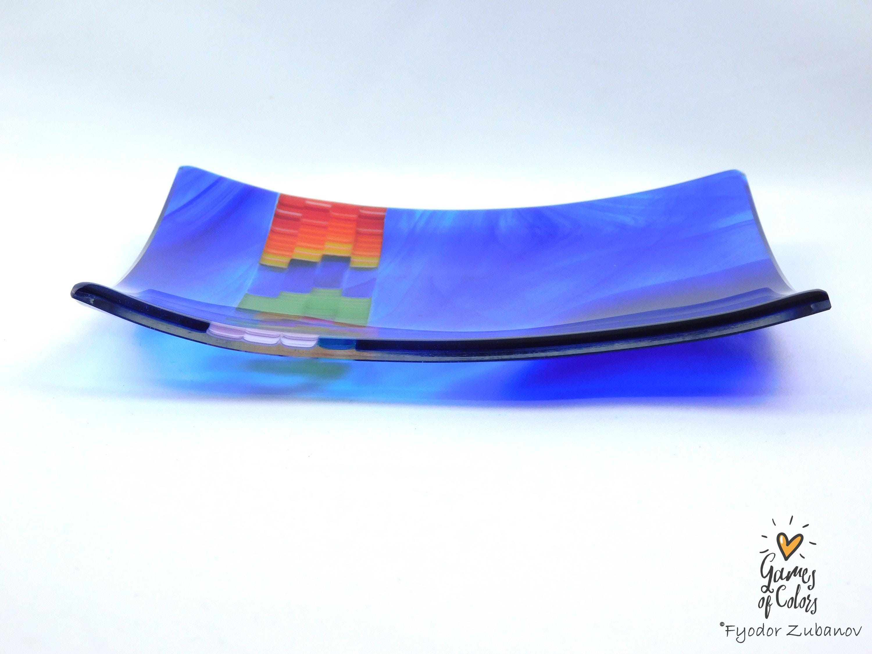 Mosaic Jet plate: Dark Blue Swirls