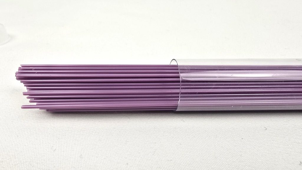 COE96 straight glass stringers, 1mm, Lilac Red Opal, R-097