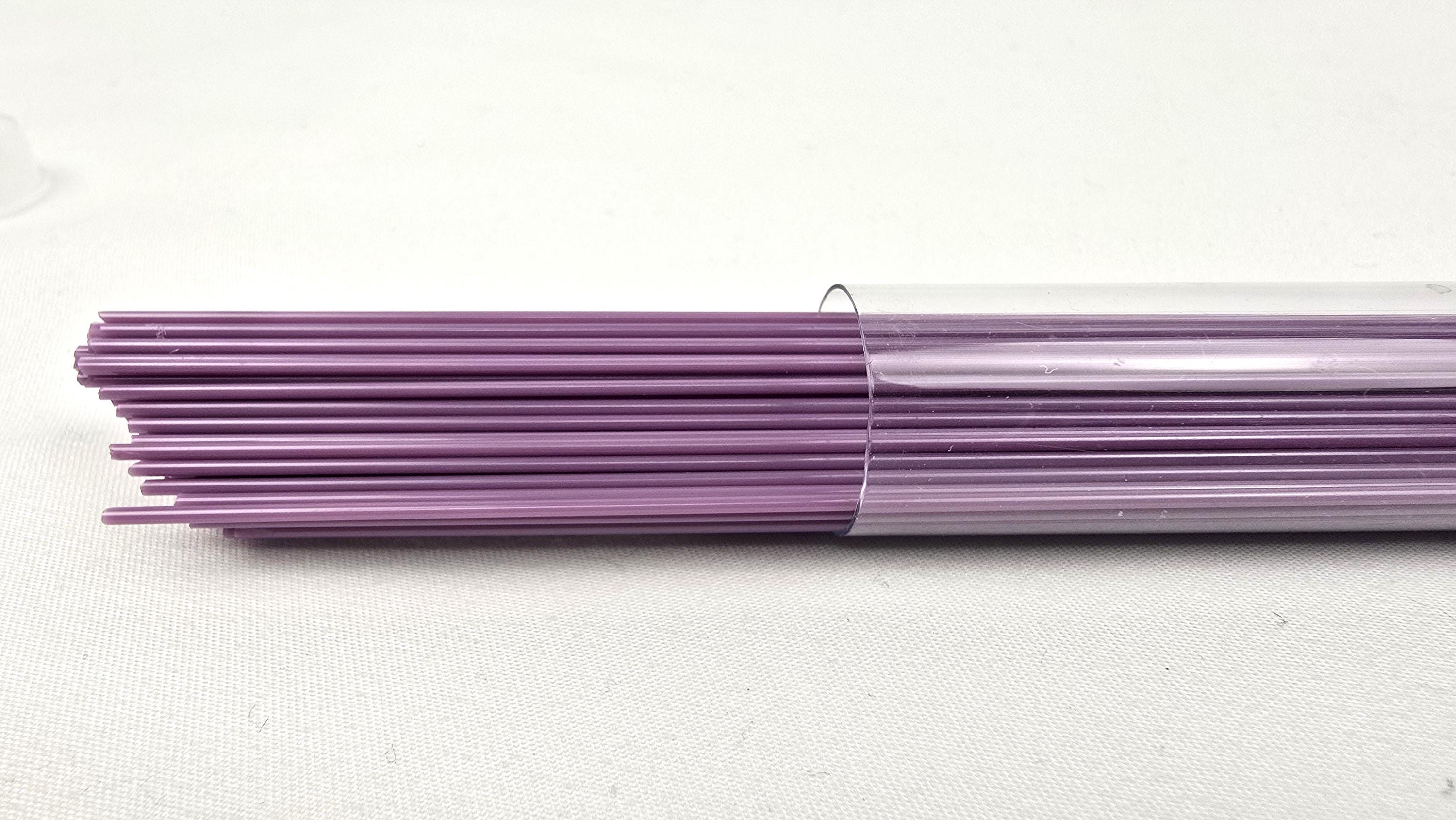COE96 straight glass stringers, 1mm, Lilac Red Opal, R-097