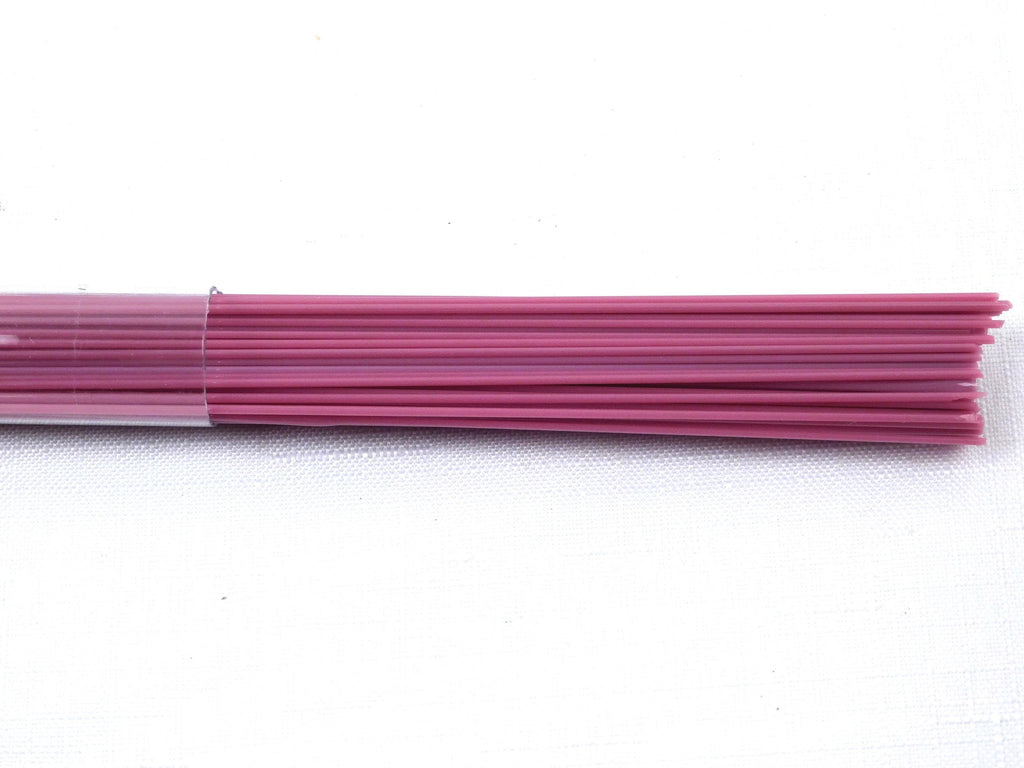 COE96 straight glass stringers, 1mm, Raspberry Opal, R-065