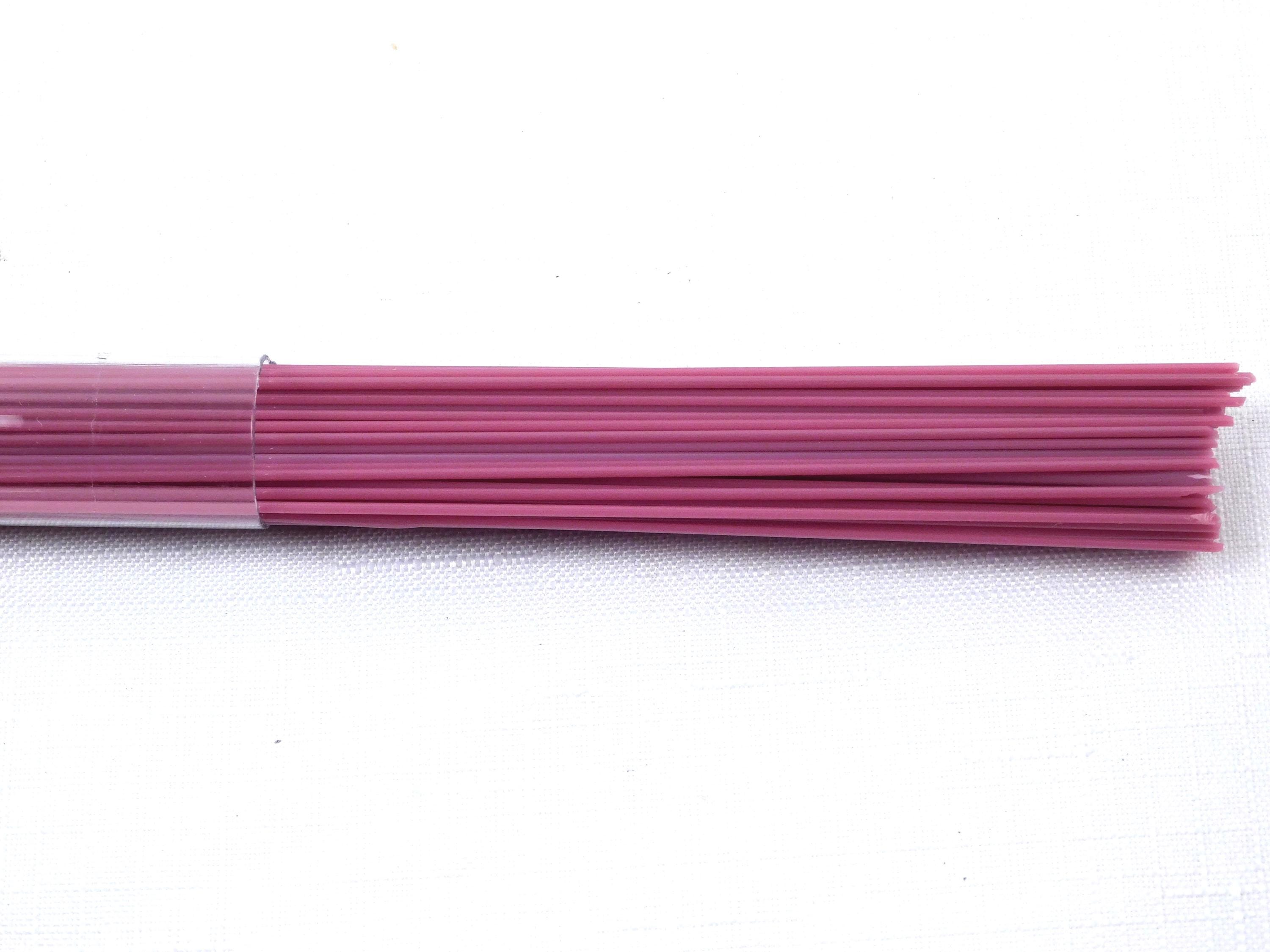 COE96 straight glass stringers, 1mm, Raspberry Opal, R-065