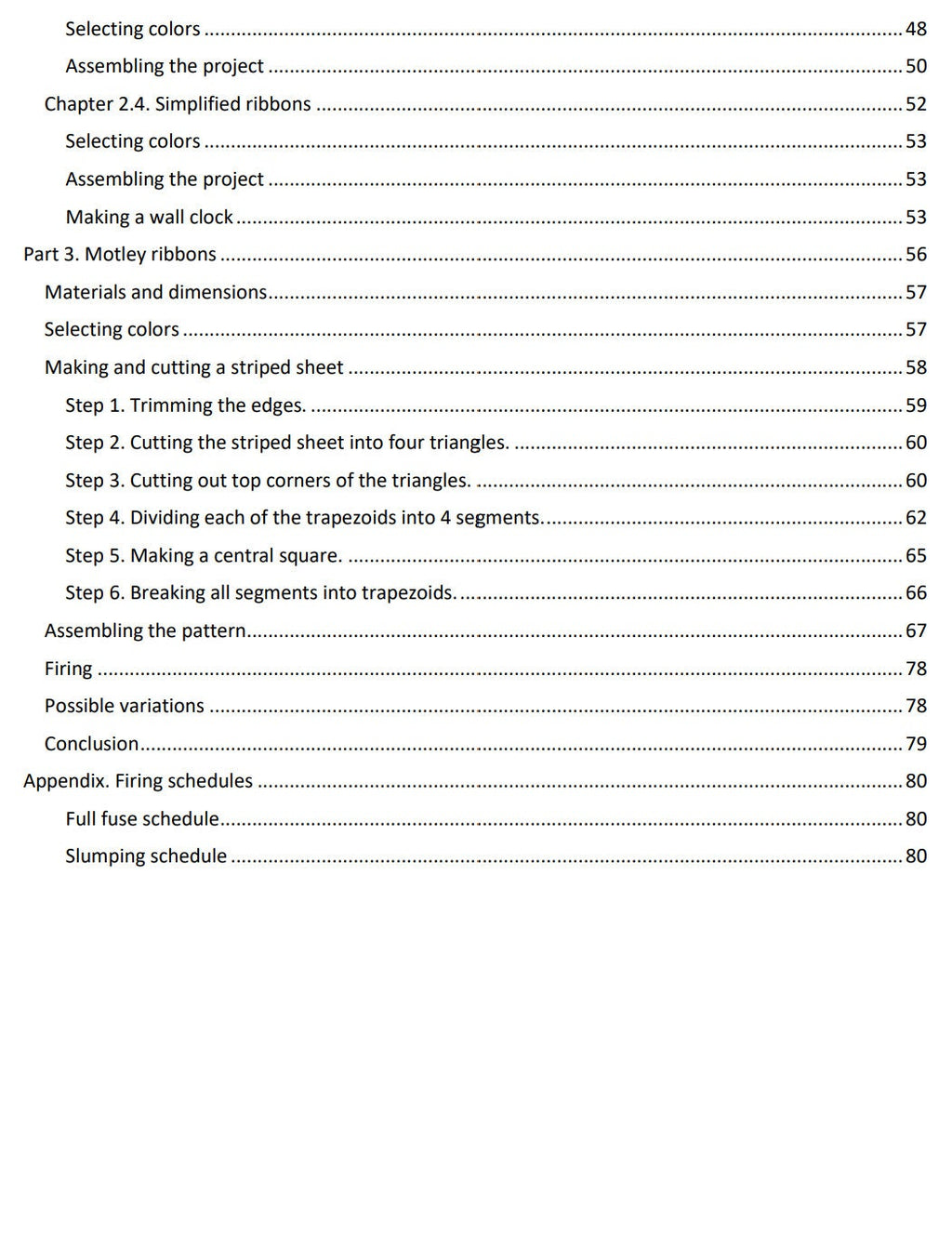 e-book "Weekend projects: Stringers in glass fusing. Ribbons, Part 2."