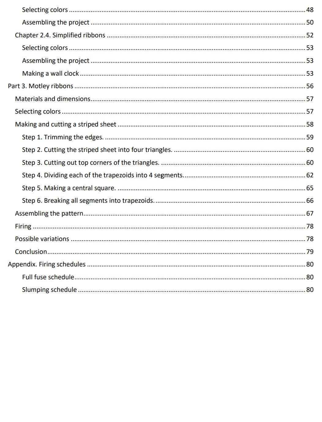 e-book "Weekend projects: Stringers in glass fusing. Ribbons, Part 2."