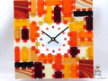 Wall Clock Rectangular Fantasy - September morning; art glass; wall accent; decorative clock