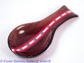 A hand-crafted glass decorative spoon rest "Purple harmony"; fused glass; kitchen accent